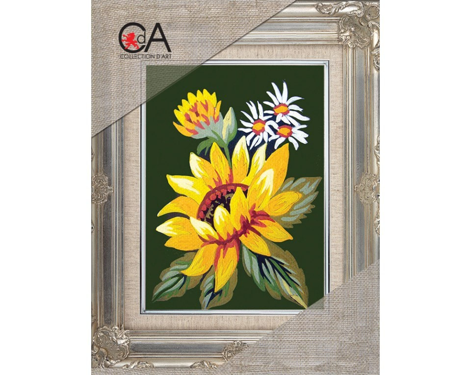 craftvim tapestry printed canvas sunflower and daisies