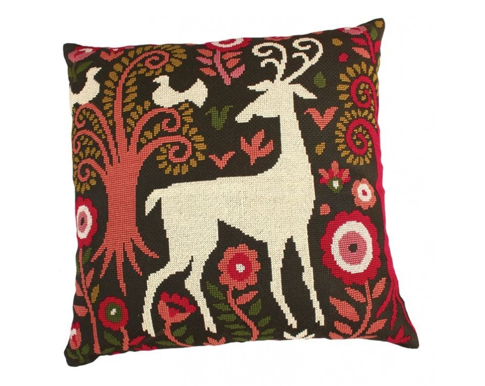 craftvim cross stitch cushion kit deer in forest rto