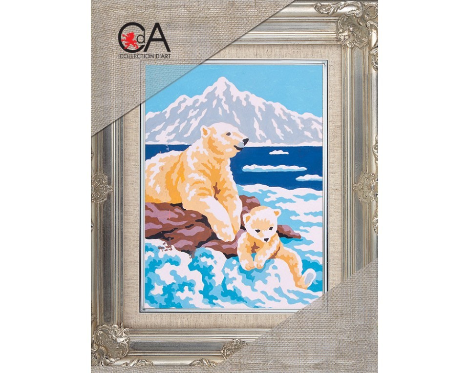 craftvim tapestry printed canvas polar bears
