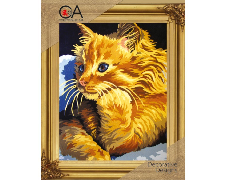 craftvim tapestry printed canvas ginger cat