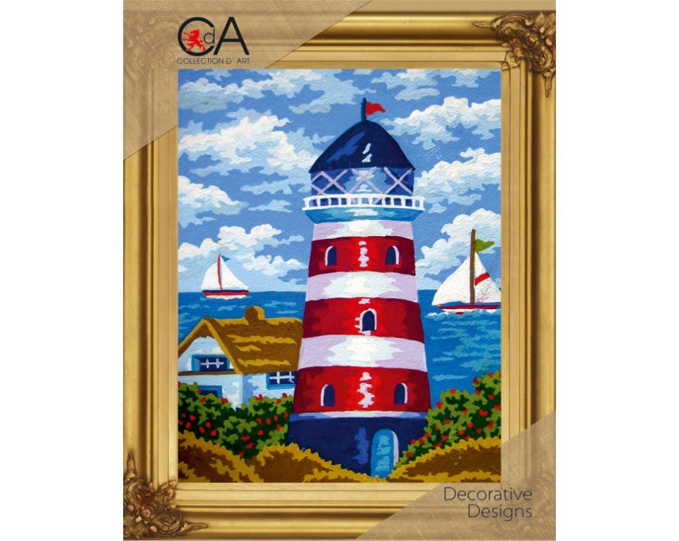 craftvim tapestry printed canvas lighthouse on sea