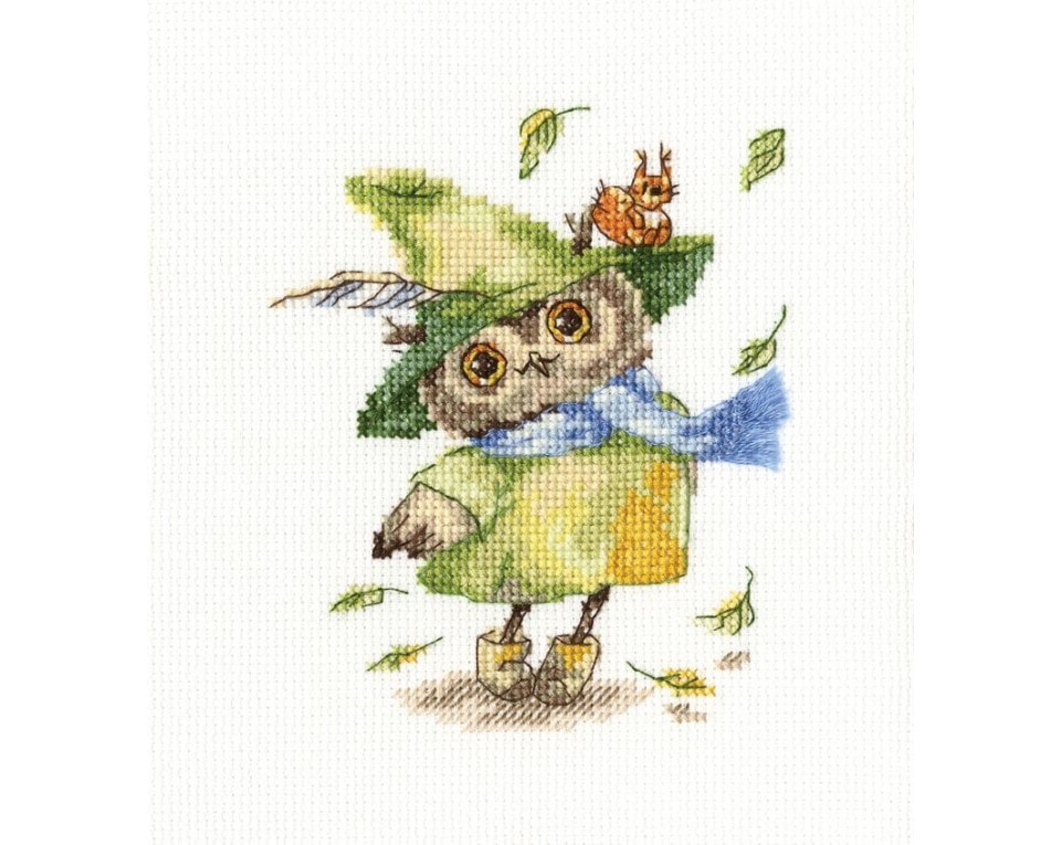 craftvim counted cross stitch kit wizard owl aida fabric