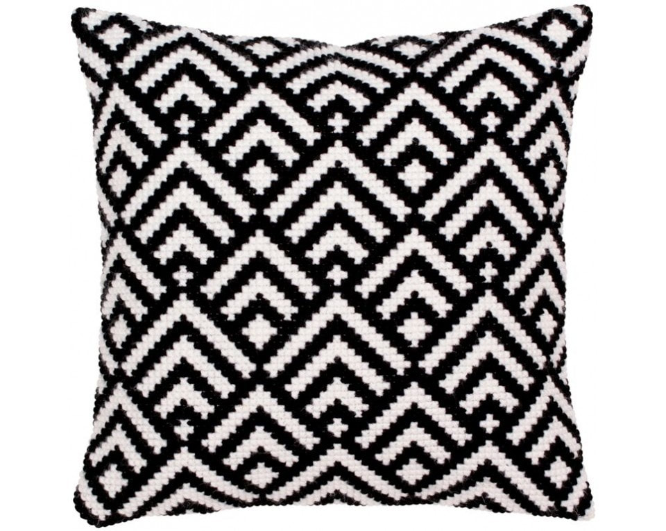 craftvim cross stitch cushion kit modern pillow with geometry ornament