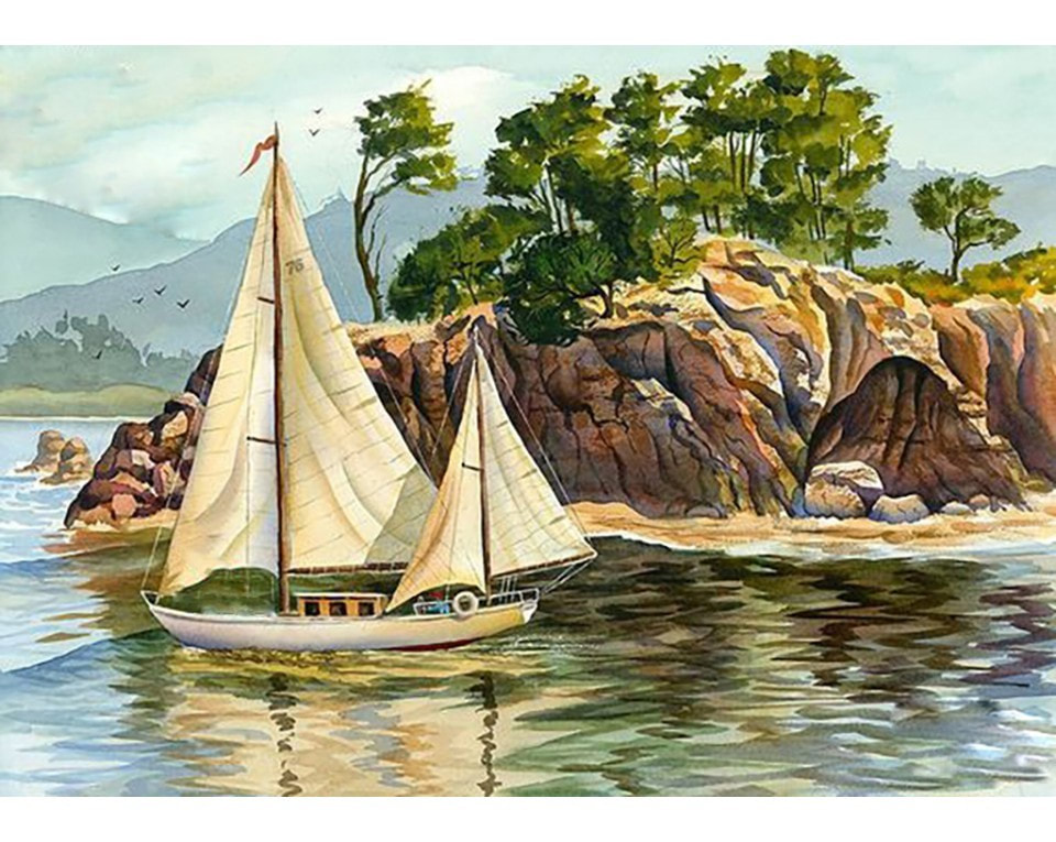 craftvim diamond painting kit sail boat